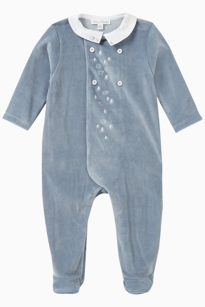 

Sheep Pyjamas in Velour, Blue