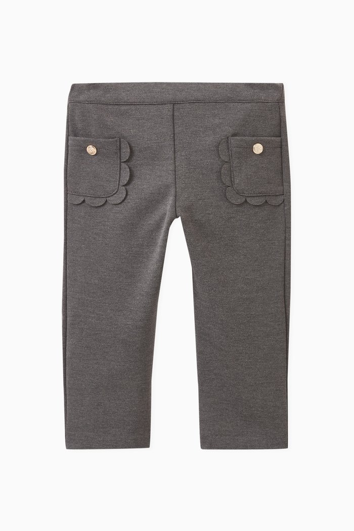 

Trousers in Stretch Polyester-viscose Blend, Grey