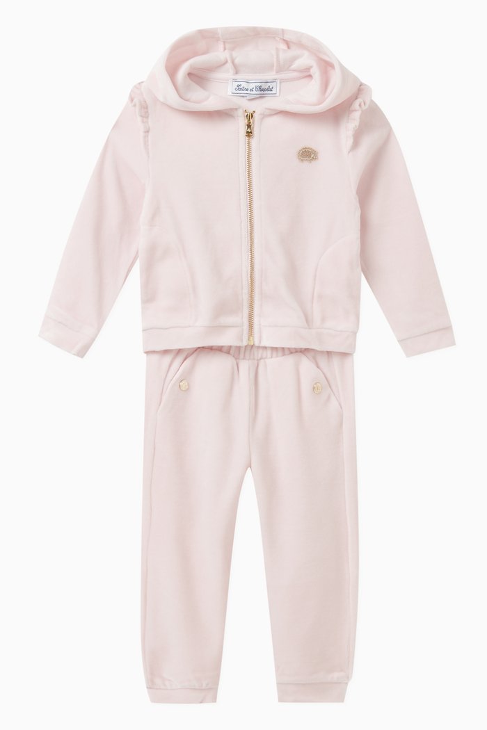 

Tracksuit in Cotton-blend Fleece, Pink