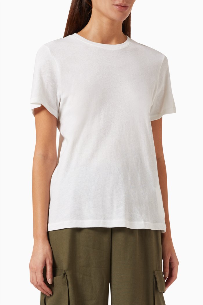 

Loose-fit T-shirt in Cashmere-blend, White