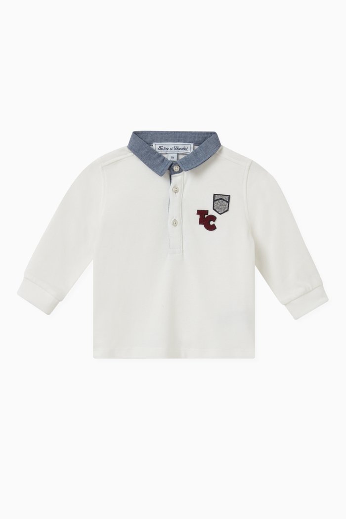 

Logo Polo Shirt in Cotton, Neutral