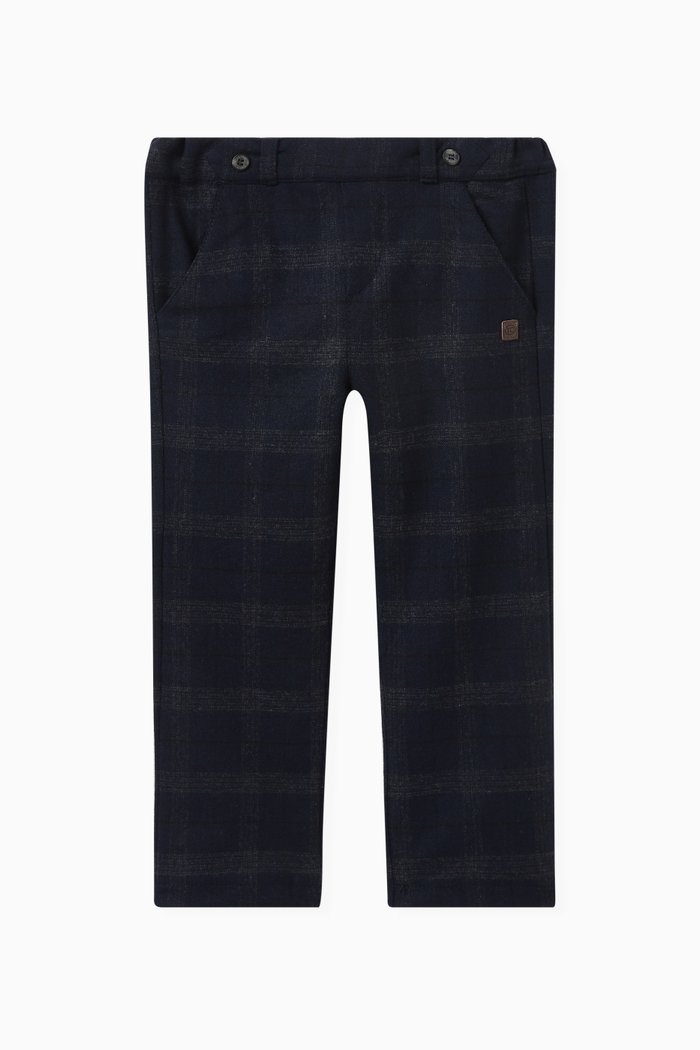 

Check Flannel Pants in Virgin-Wool, Blue