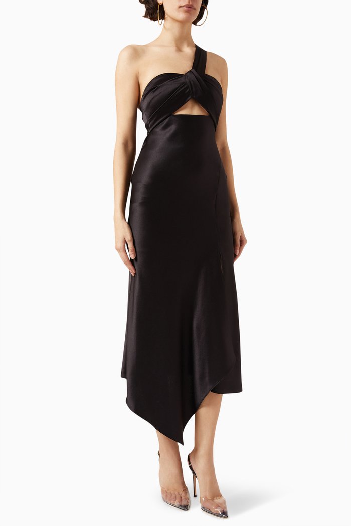 

Harmony Dress in Satin, Black