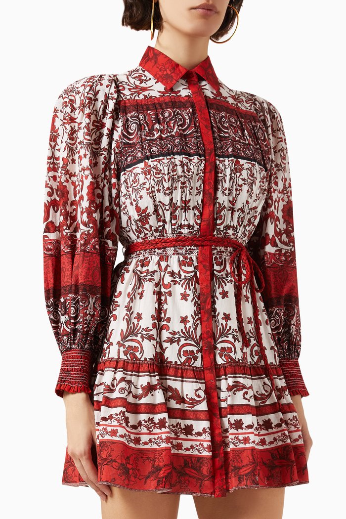 

Tiffie Mini Dress in Cotton, Multicolour