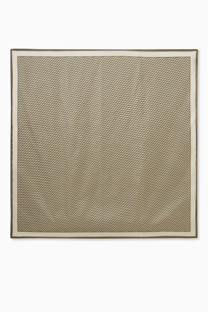 

Monogram Scarf in Silk-blend, Brown