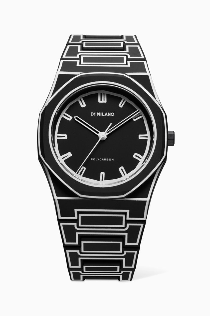 

Sketch 2D Quartz Polycarbon Watch, 40.5mm, Black