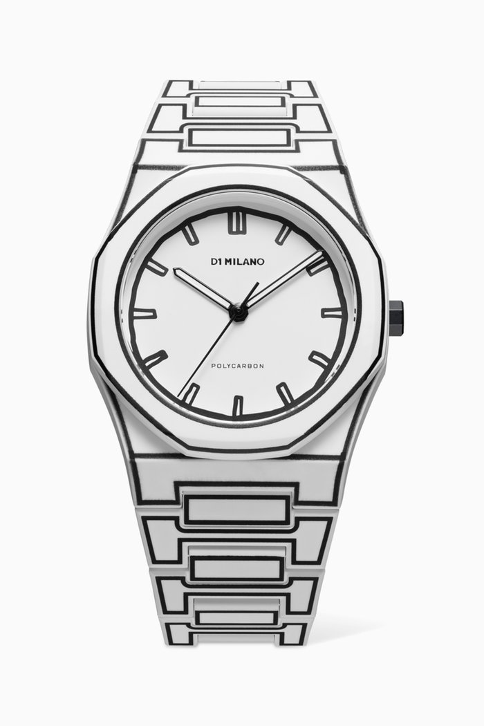 

Sketch 2D Quartz Polycarbon Watch, 40.5mm, White