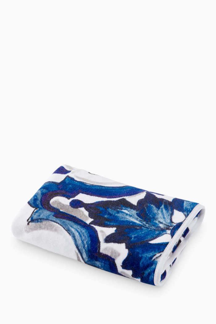 

Blu Mediterraneo Guest Towel in Terry Cotton, Blue