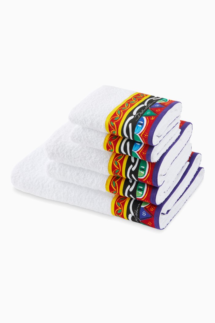 

5-piece Towel Set in Terry Cotton, Multicolour