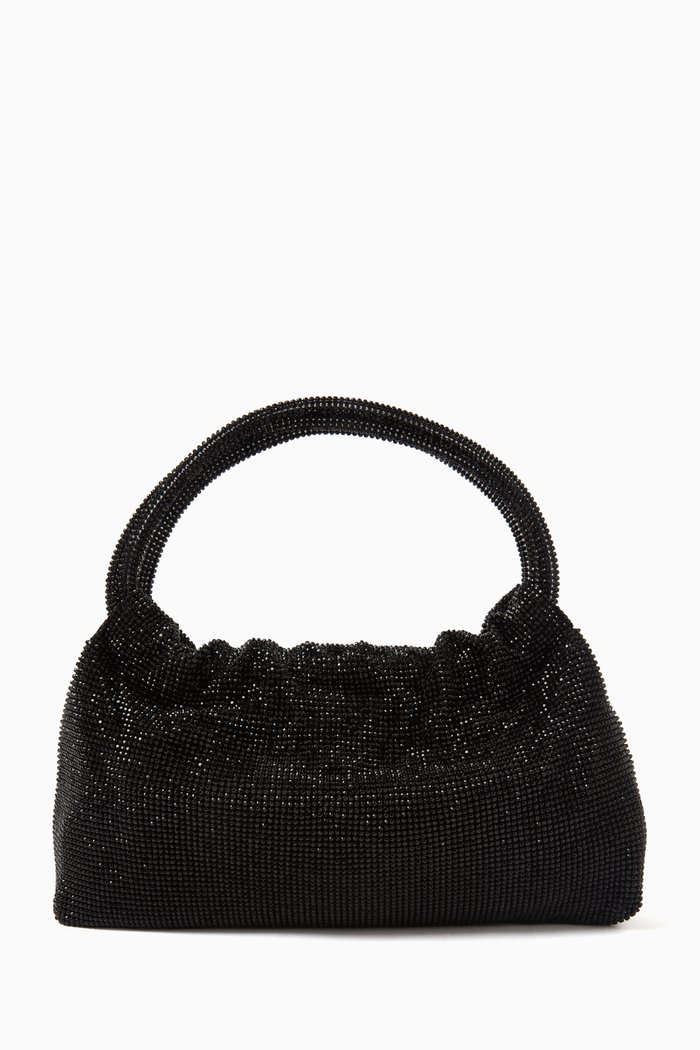 

Ellerie Mini Crystal Shoulder Bag in Mesh, Black