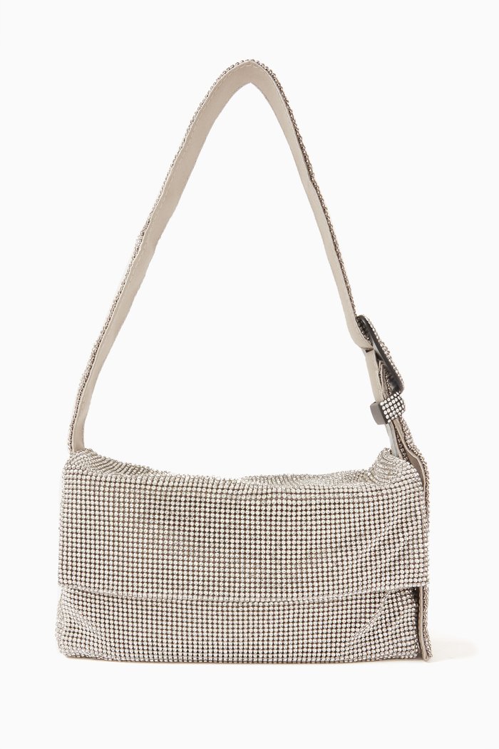 

Mini Vitty Mignon Shoulder Bag in Rhinestone Crystal Mesh, Silver