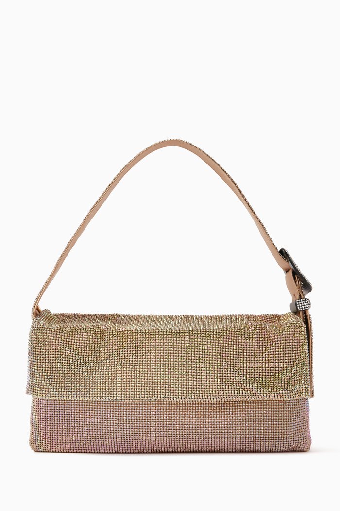 

Vitty La Grande Shoulder Bag in Crystal Mesh Rhinestones, Gold