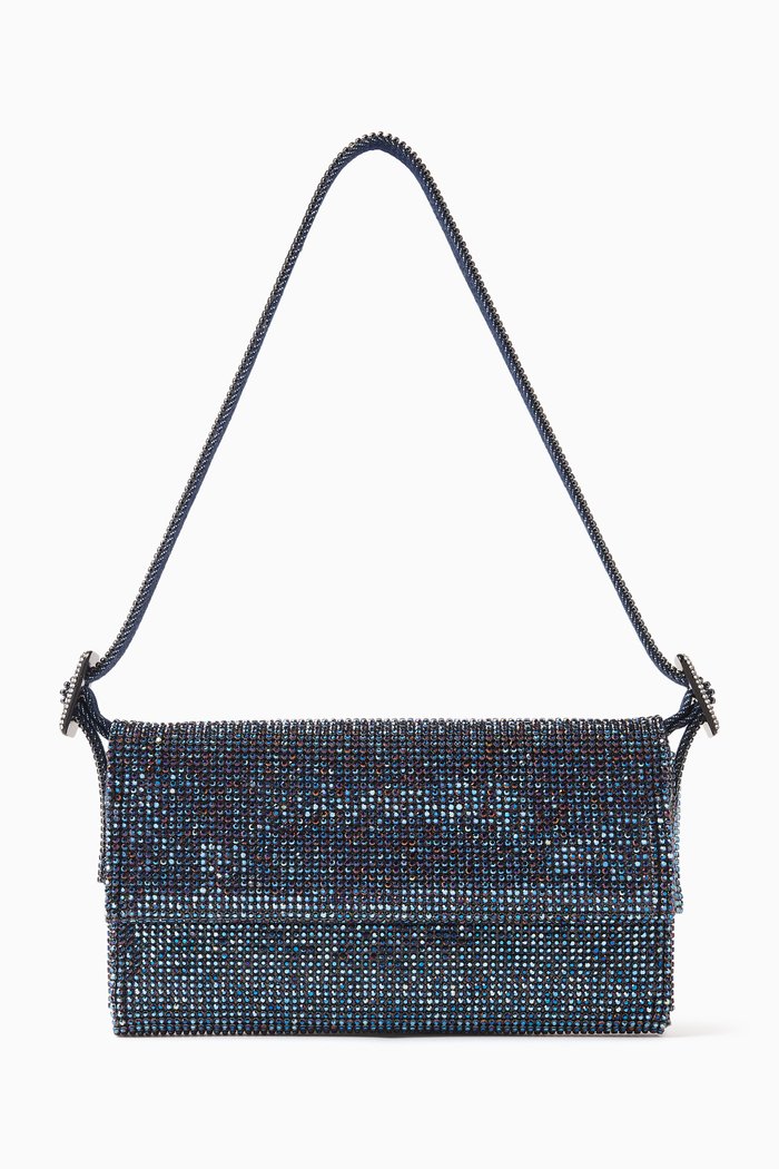 

Vittisimma La Petite Shoulder Bag in Crystal Mesh, Blue