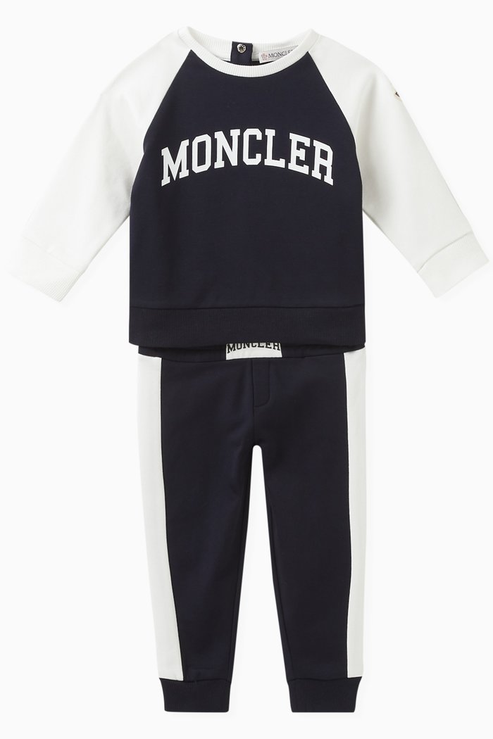 

Logo Tracksuit Set in Stretch Cotton, Black