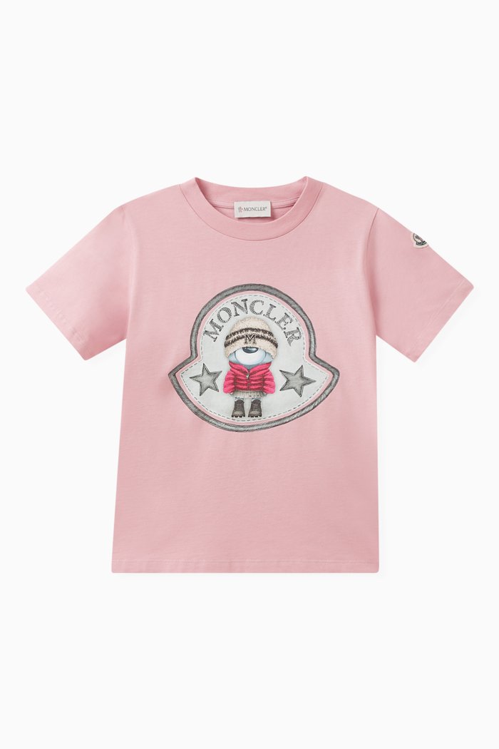 Graphic Logo-print T-shirt in Cotton-jersey, Pink