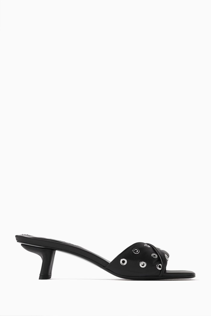 

Rocco 50 Mule Sandals in Nappa Leather, Black