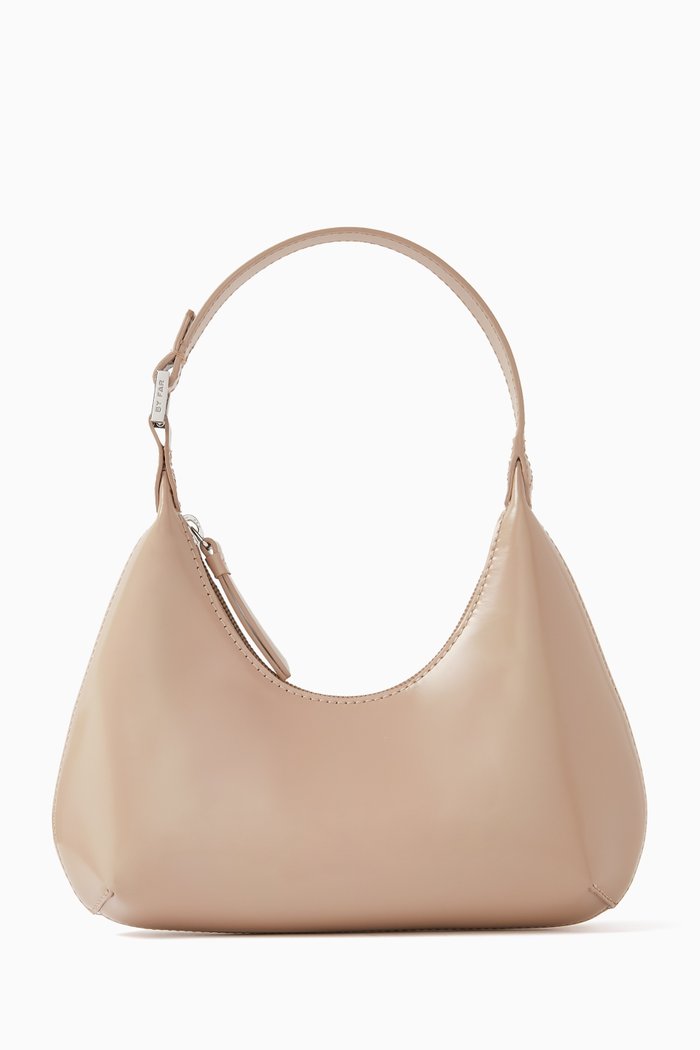 

Small Baby Amber Shoulder Bag in Patent Leather, Neutral