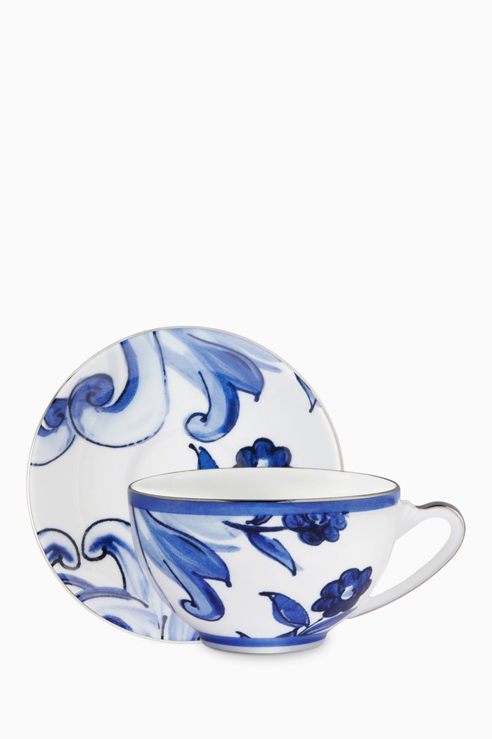 

Blu Mediterraneo Fiore Piccolo Tea Set in Porcelain, Blue