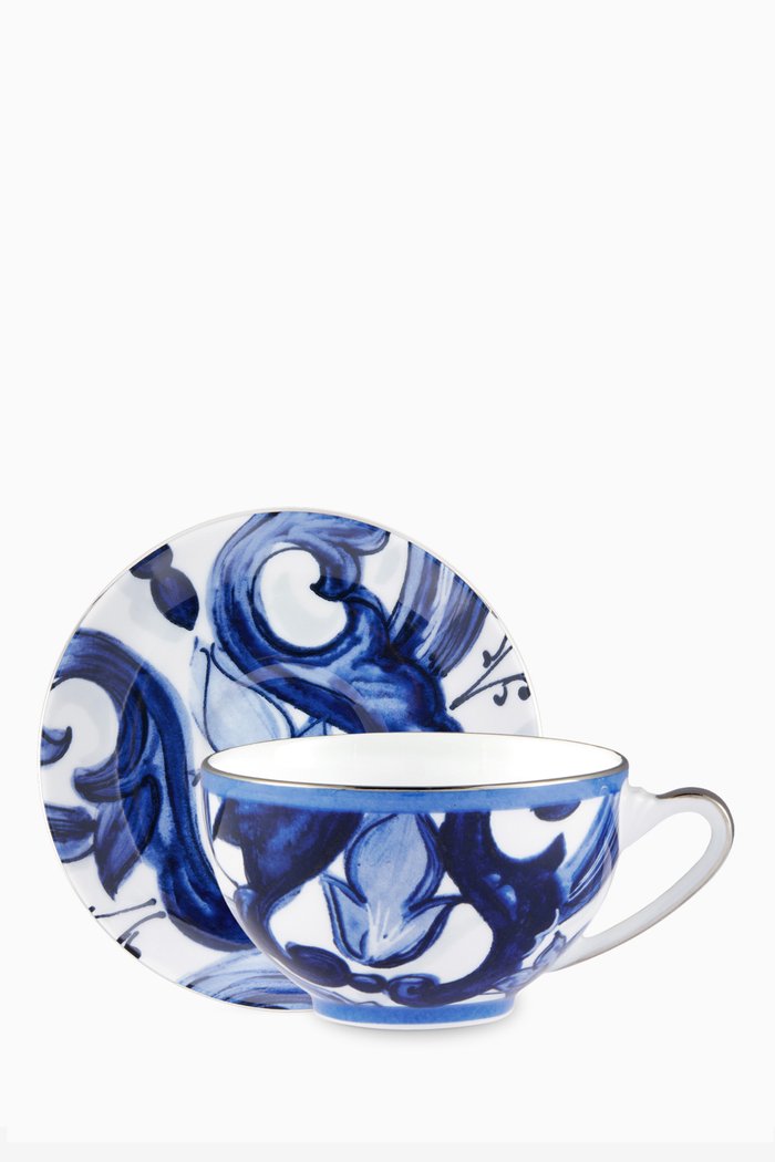 

Blu Mediterraneo Tea Set in Porcelain, Blue