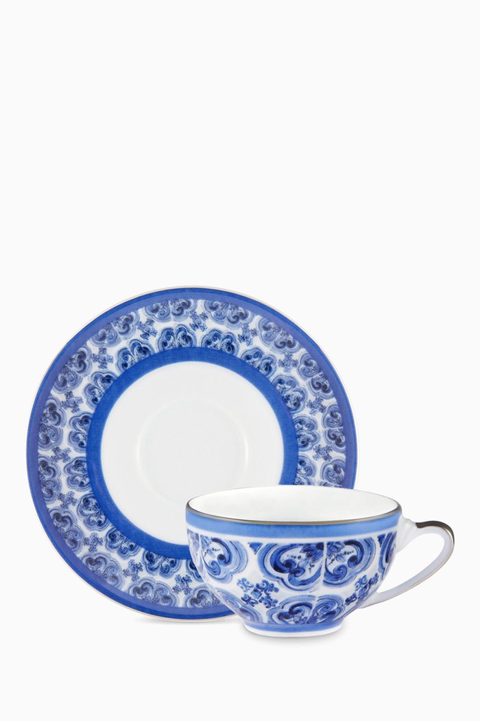 

Blu Mediterraneo Fiore Piccolo Espresso Set in Porcelain, Blue