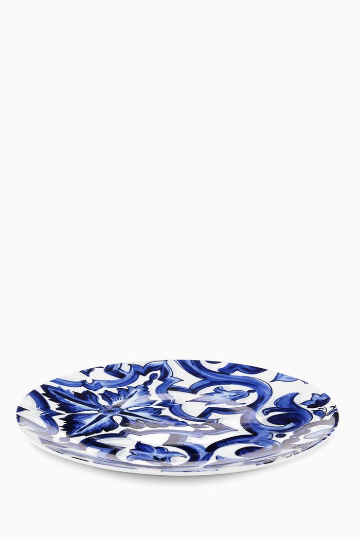 Blu Mediterraneo Service Plate in Porcelain, Blue