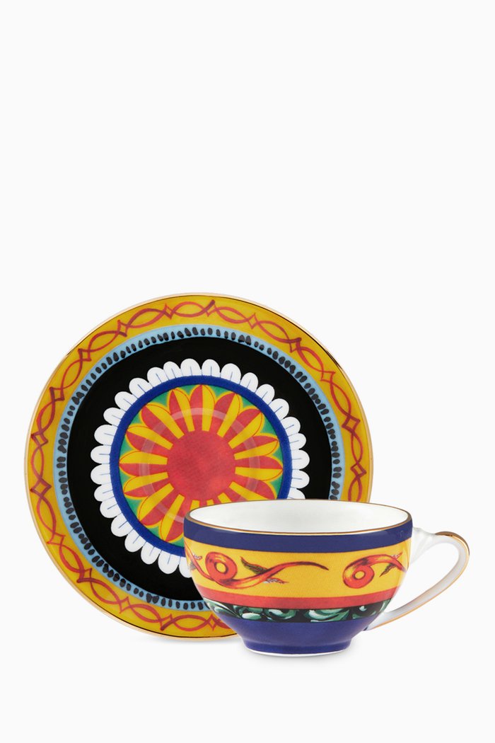 Carretto Espresso Set in Porcelain, Multicolour