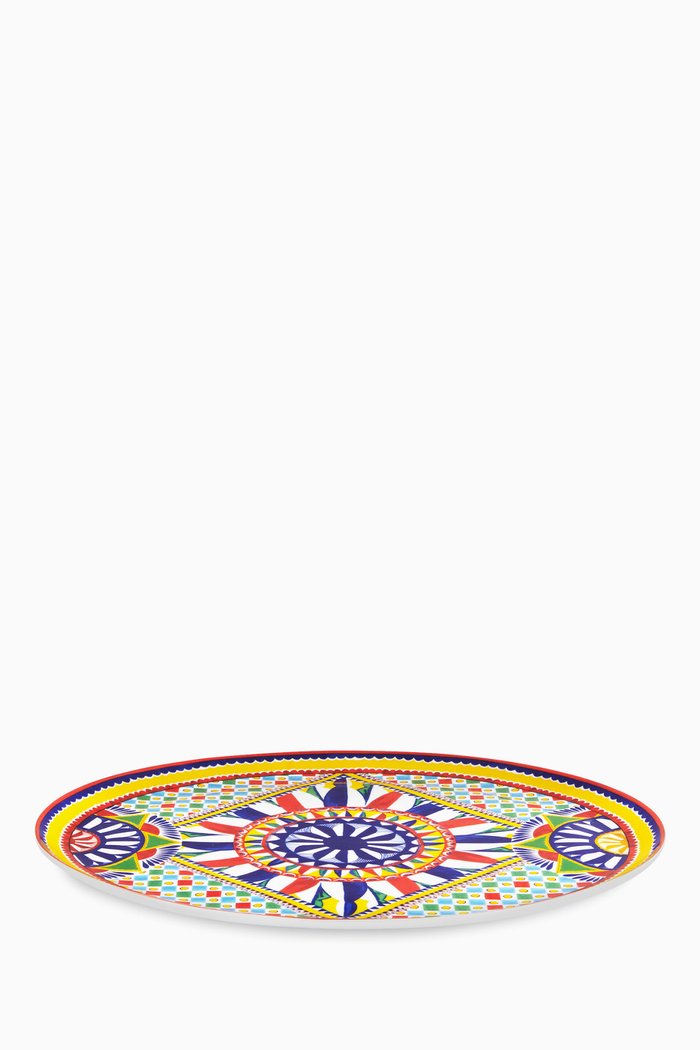 

Carretto Siciliano-print Serving Platter in Porcelain, Multicolour