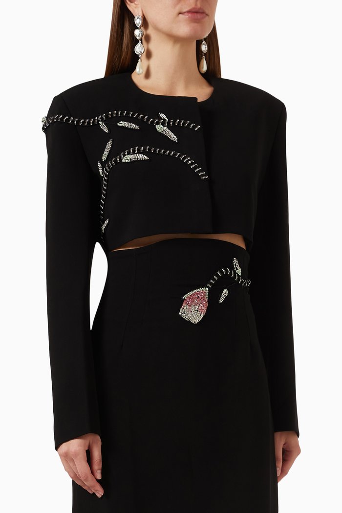 

Eden Crop Blazer, Black