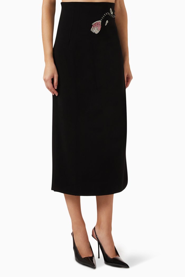 Eden Cut-out Skirt, Black