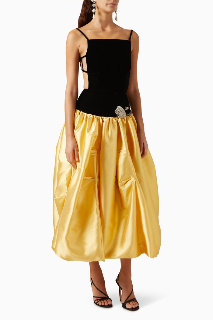 

Eden Bloom Dress in Satin, Multicolour