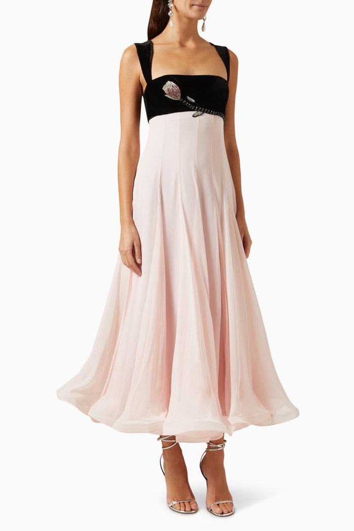 Fox Embellished Dress, Pink