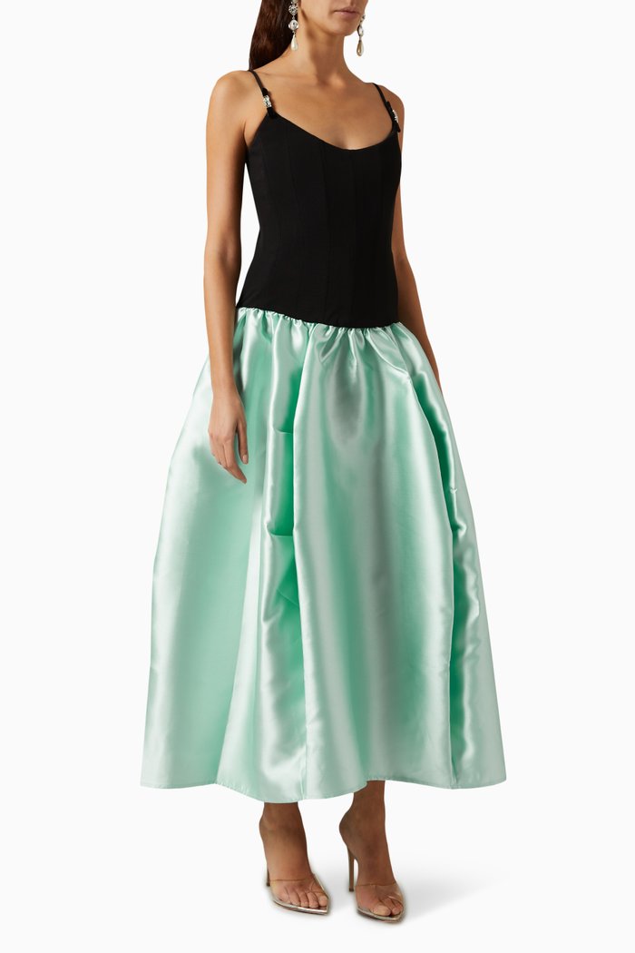 

Revenge Bloom Dress in Satin, Multicolour