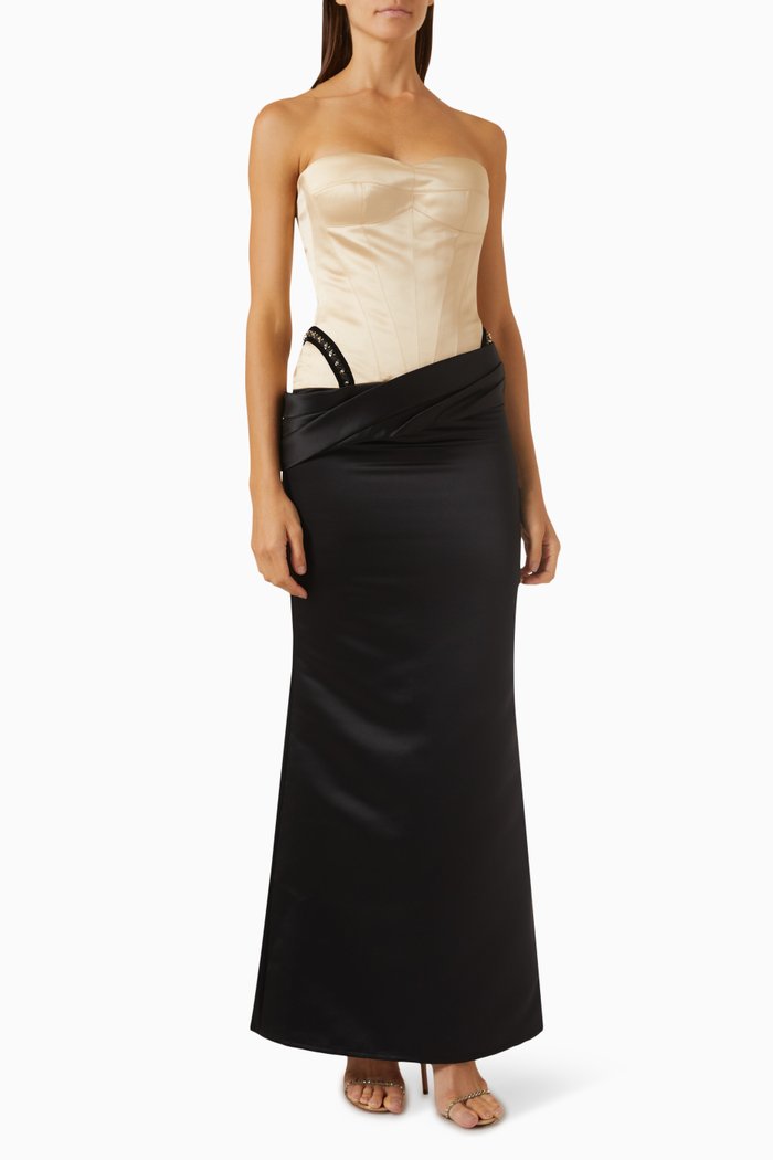 

The Undressed Gown in Satin-crepe, Multicolour