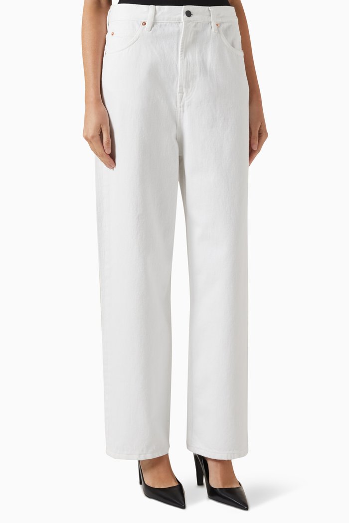 

Low-rise Straight-fit Jeans, White
