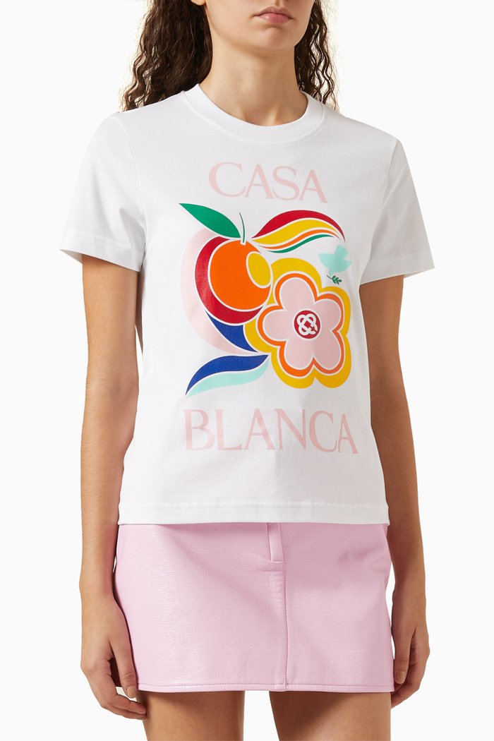 

Le Pouvoir Des Fleurs T-shirt in Cotton-jersey, White