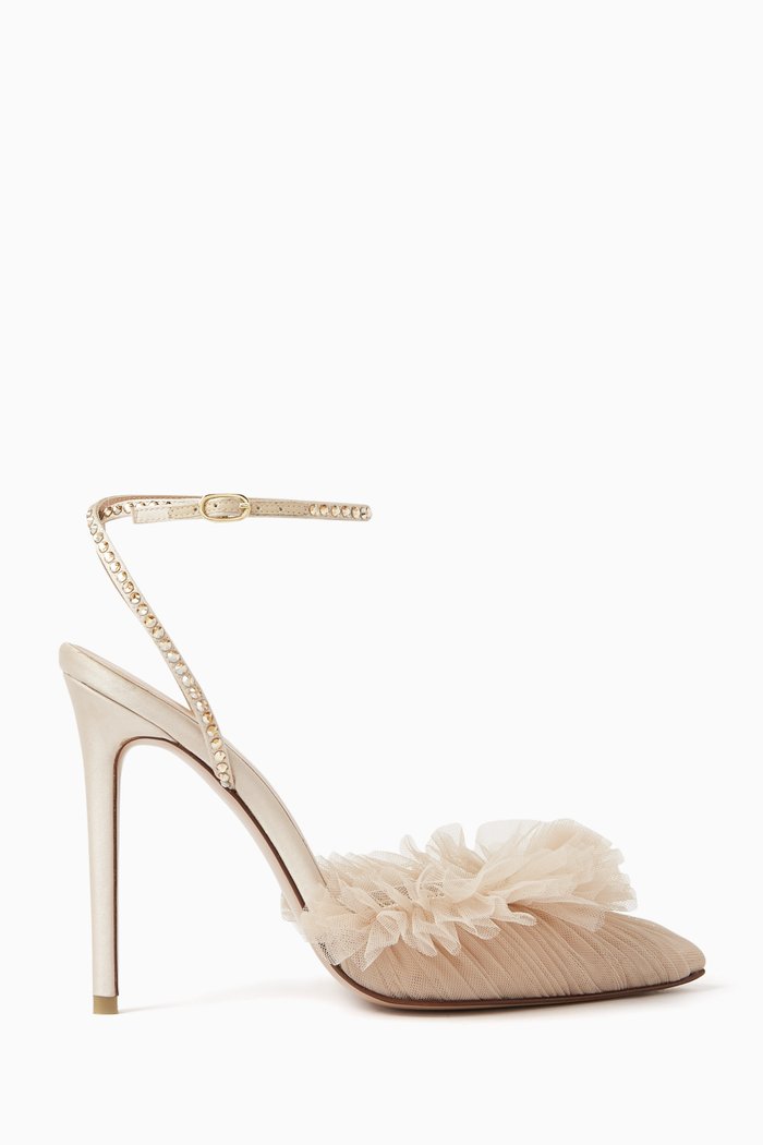 

Franca Glitz 105 Pumps in Satin and Tulle, Neutral