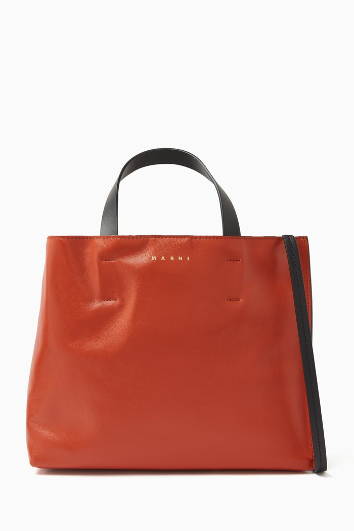 

Small Museo Tote Bag in Leather, Multicolour