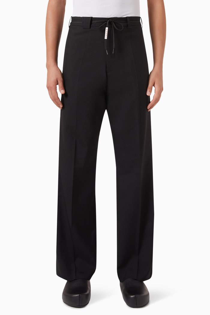 

Tropical Trousers in Wool, Black