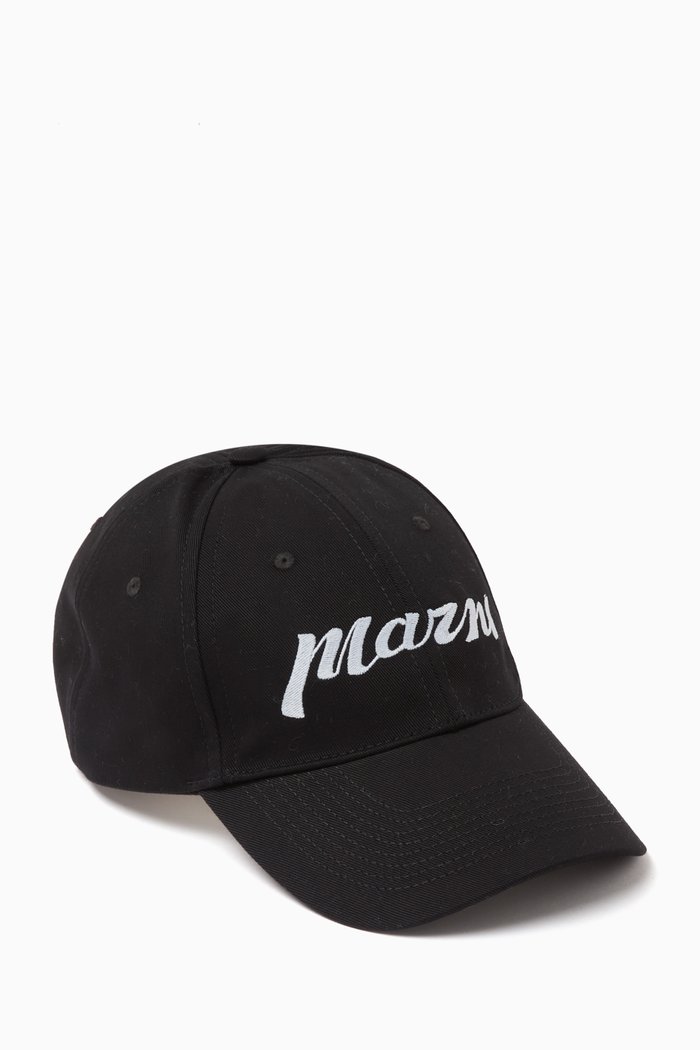 

Logo Baseball Cap in Cotton Twill, Black