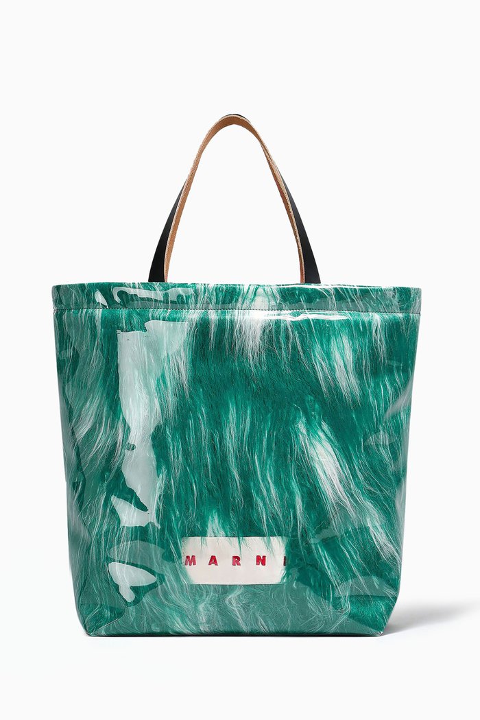 

Logo Patch Tote Bag in PVC, Green