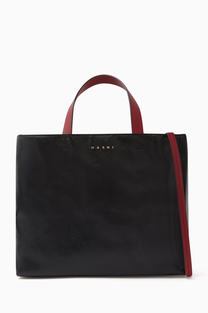 

Small Museo Tote Bag in Tumbled Leather, Multicolour