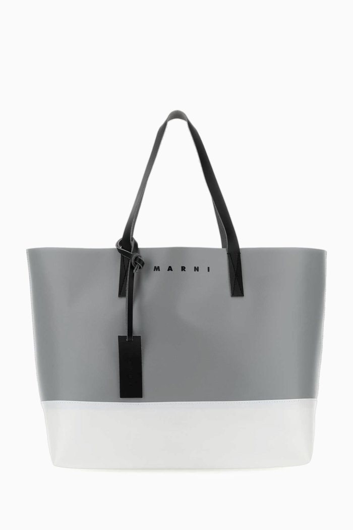 

Tribeca Tote Bag in Faux Leather, Silver