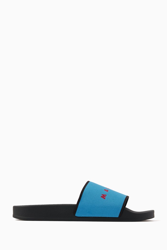 

Logo Pool Slides in Jacquard, Multicolour