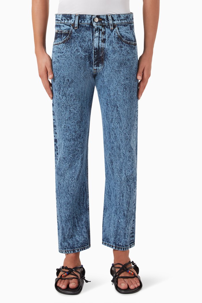 

Marble-dyed Jeans in Cotton Drill, Multicolour