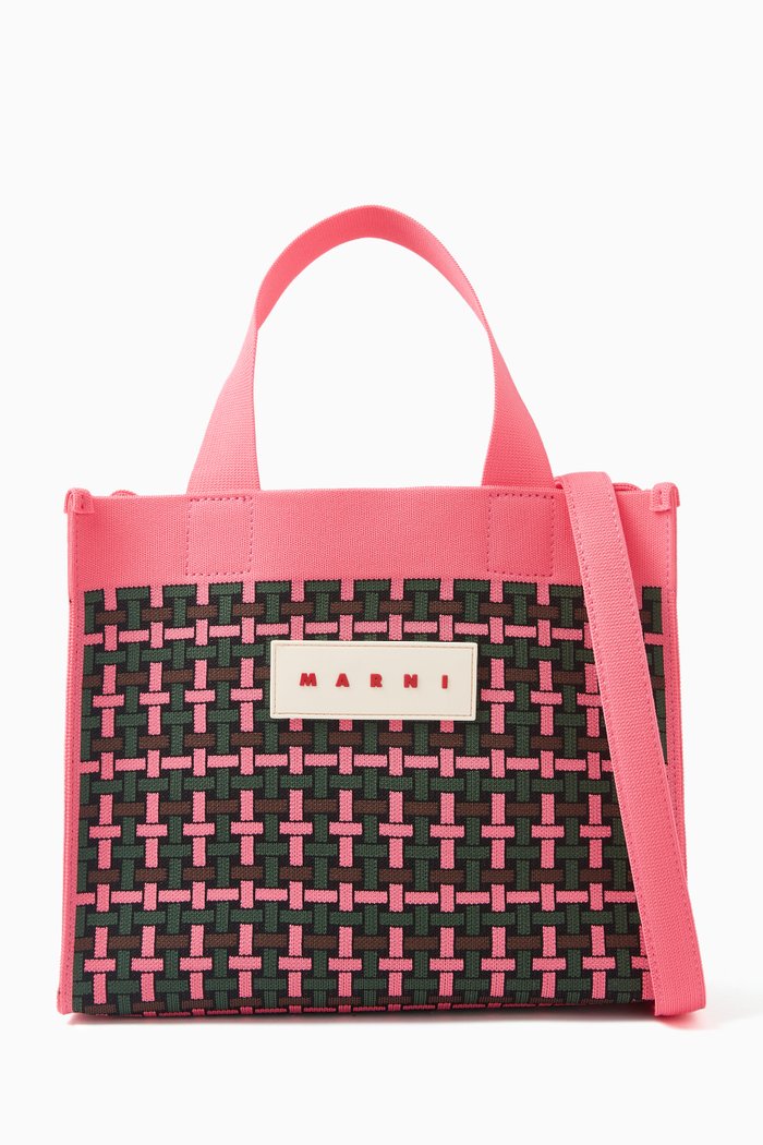 

Small Shopper Tote Bag in Jacquard, Multicolour