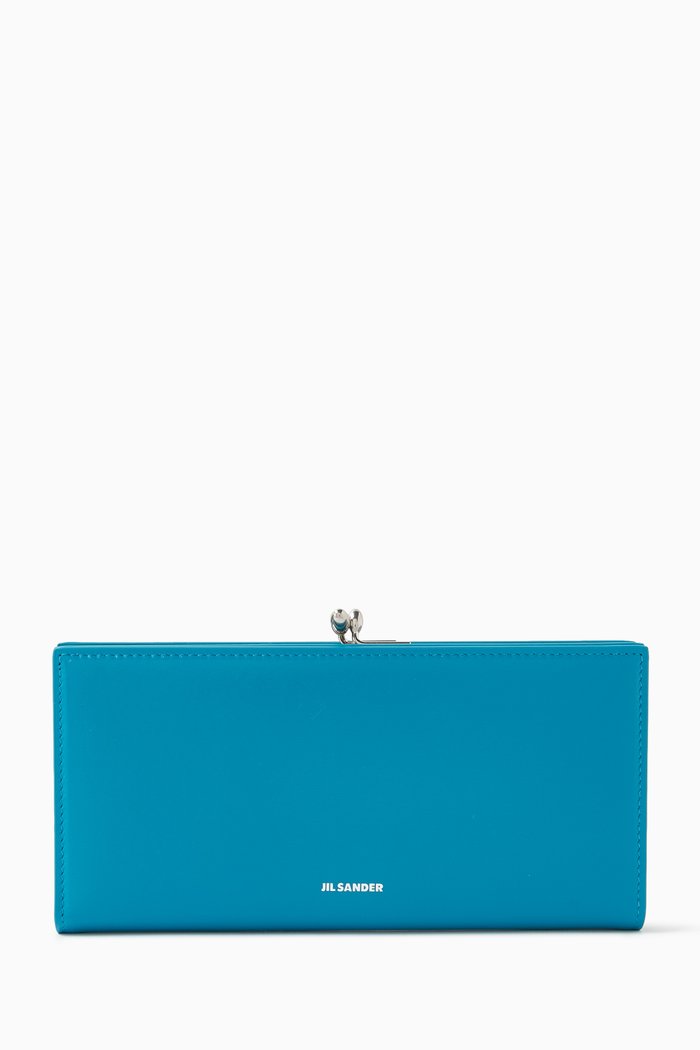 

Goji Wallet in Palmellato Leather, Blue