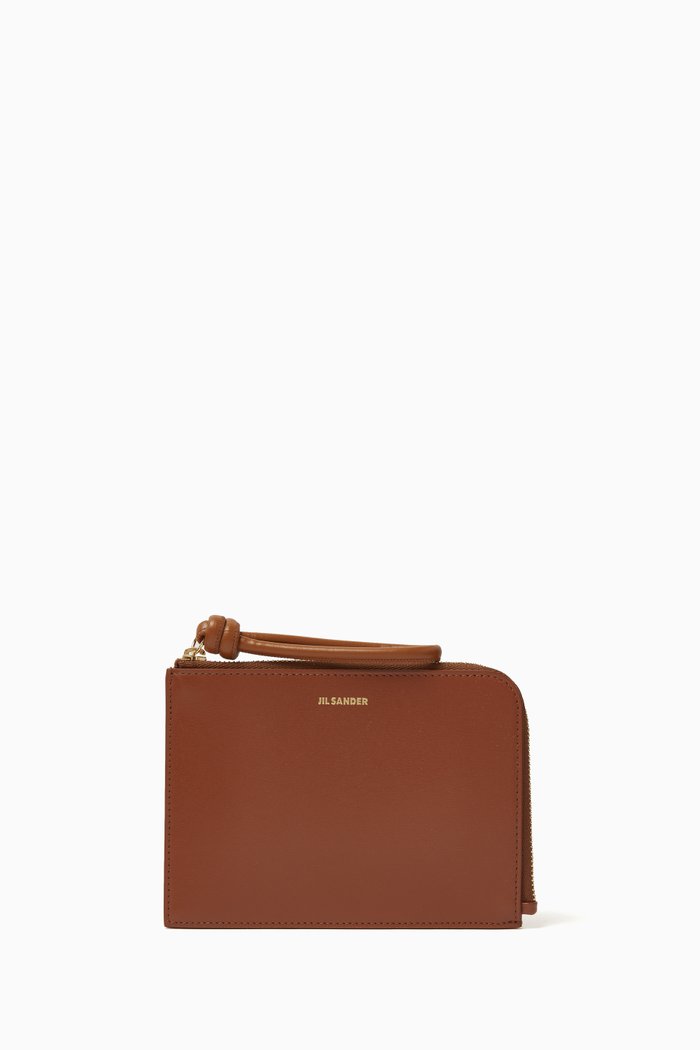 

Medium Giro Envelope Wallet in Smooth Leather, Neutral