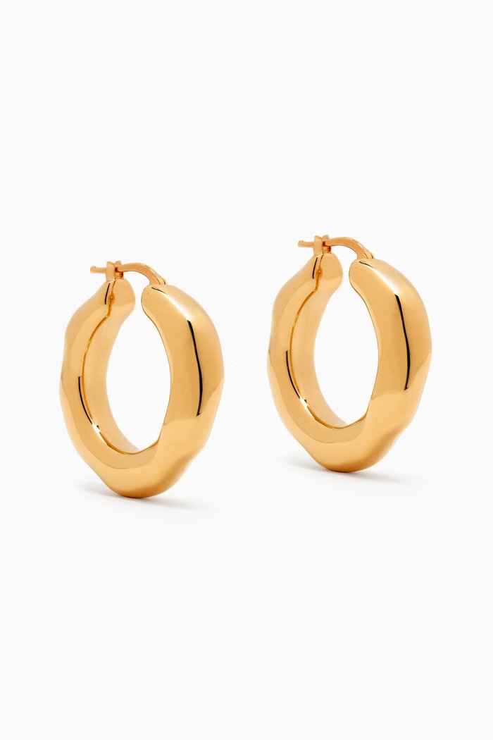 

New Lightness Hoop Earrings in Eco Brass, Gold