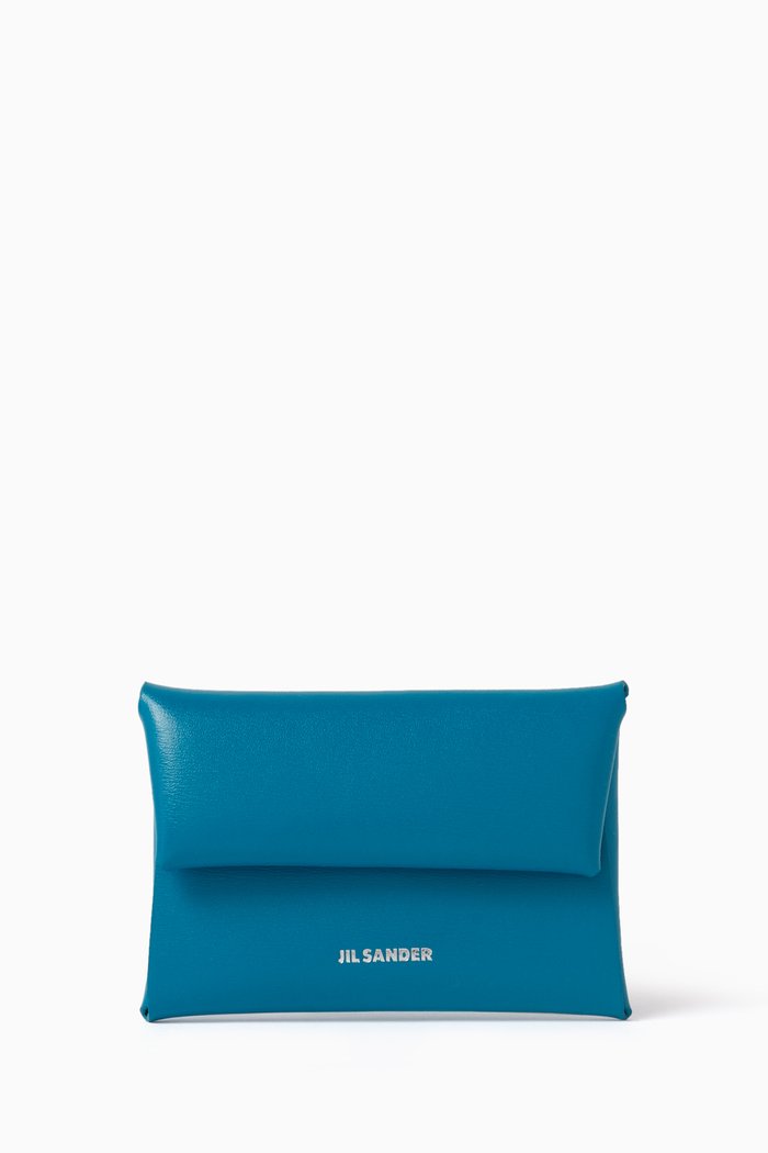 

Folded Coin Purse in Palmellato Leather, Blue