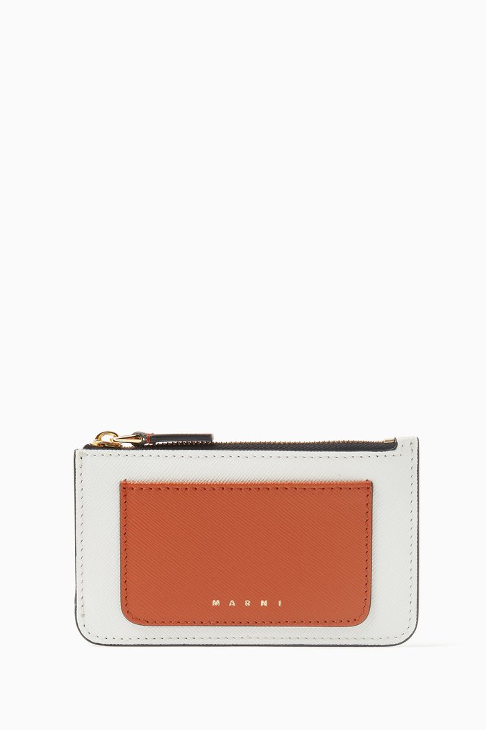 

Colour-block Card Holder in Leather, Multicolour